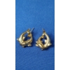 Image 1 : Pair Of 14K Gold Intertwined Dolphin Earrings TW: 5.8 Grams