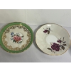 Image 3 : 2 Gorgeous Teacups - Green Outline & Floral Pattern - Floral - Rosina Fine Bone China