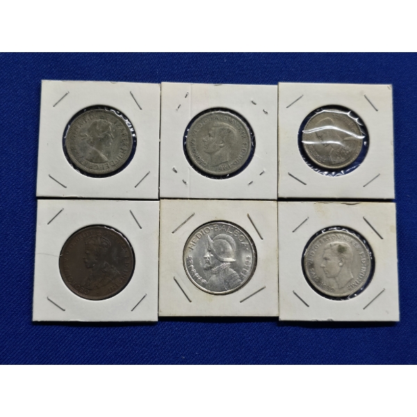 Lot of (6) Foreign Coins - Including Silver Coins - Australia & Thailand - See Description! 