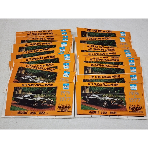 Kempthorn Motors Promotional Envelopes Featuring Unique Coins In Capsules ~ 20 Envelopes 