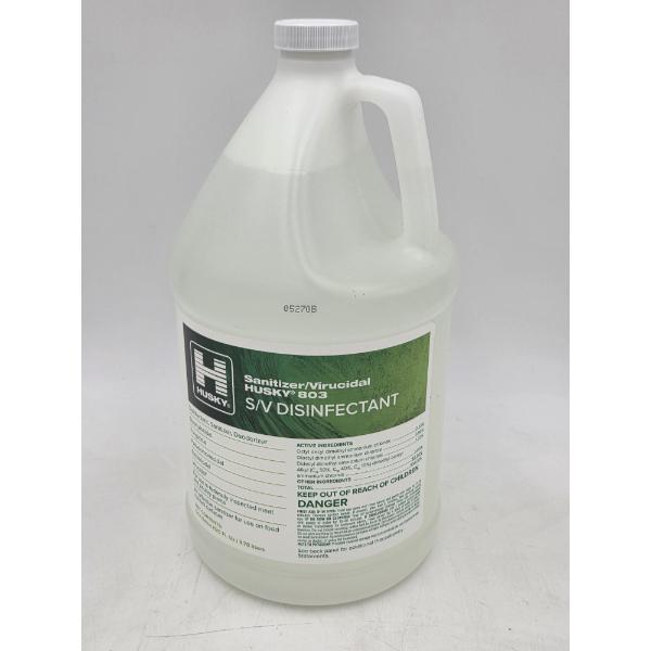 New One Gallon Of Husky S/V Disinfectant Effective For Use On Food Contact Surfaces