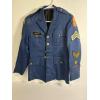 Image 1 : Royal Blue Vintage JROTC Academy Dress Uniform Jacket with gold-toned buttons - "Mueller" Nameplate 