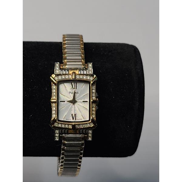 Vintage Pulsar Women's Japanese Quartz 1N00-X294 Dress Watch With Extra Long Band - Untested