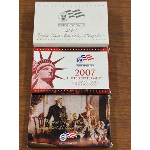 2007 United States Mint Silver Proof Sets - Mint Condition