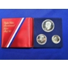 Image 1 : 1776-1976 - S Bicentennial Silver 3 Coin Proof Set - With Folding Case