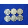 Image 1 : x5 Assorted Years Kennedy Half Dollars 40% Silver Face Value $3.00
