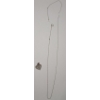 Image 1 : 10K White Gold Necklace (Damaged) With 10K White Gold Heart Pendant With Diamonds - Weight: 2.7g