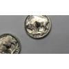 Image 3 : Sterling Silver Replica Buffalo Nickel Stud Earrings & Sterling Silver Hoop Earrings - Weight: 4.3g
