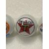 Image 3 : 3 - Gasoline & Oil Advertising Vintage Glass Shooter Marbles - Union 76, Texaco & Mobil