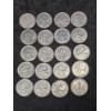 Image 2 : (19) Canadian Quarters & (1) British 5 Pence - (1) Quarter is 80% Silver ASW 0.15oz