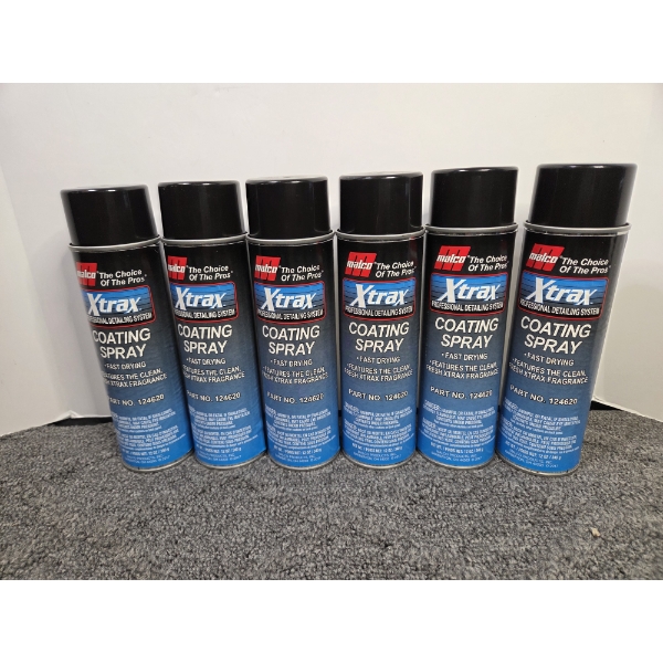 Six Brand New 12 oz Cans Of Xtrax Detailing Coating Spray