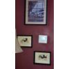Image 1 : Louisville Home Pickup - 4 Pc Wall Art Framed Pcs & Signed Wildlife Watercolor - See Pics