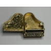 Image 8 : Miniature black enamel baby grand piano trinket box - ~1.5"