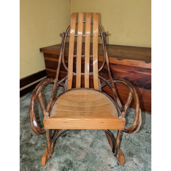 Amish Rustic Hickory Childs Rocking Chair. Excellent Condition!