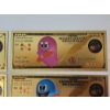 Image 3 : x5 Assorted PAC-MAN $100 999999 24K Gold Foil Banknotes Set w/ CoA