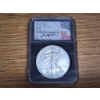 Image 1 : NGC MS70 2021 Silver American Eagle Heraldic Eagle T-1 - Signed - 1 oz .999 Fine Silver