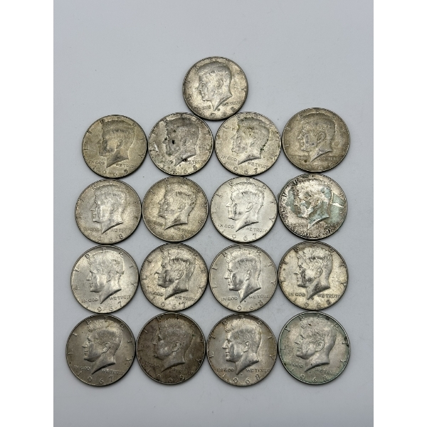 Assorted Kennedy 40% Silver Half Dollars - $8.50 Face Value