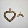 Image 1 : Two 14K Gold Heart Pendants - Total Weight: 2.4g