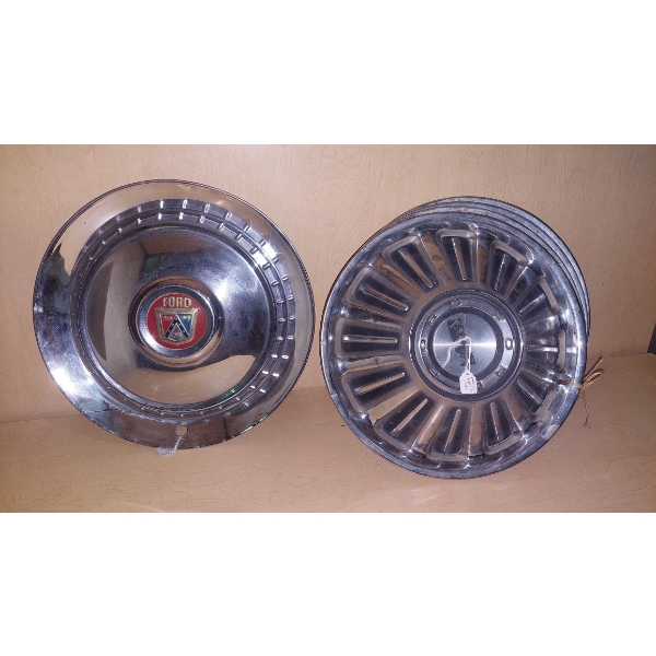 Auto Hub Caps - Vintage FORD Set Of 4 Plus One Single (Different Style) See Pics