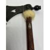Image 4 : Tomahawk pipe - Pipe Bowl with Axe Head with Carved Arrow & Feathers - 13 inches