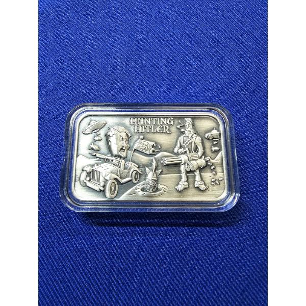 RARE - "Hunting Hitler" 2 Ounce .999 Fine Silver Bar #43/75