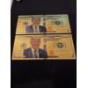 Image 1 : 2 - Rare Donald Trump Gold .9999999 $5,000.00 Bill - Mint Condition - Campaign Note