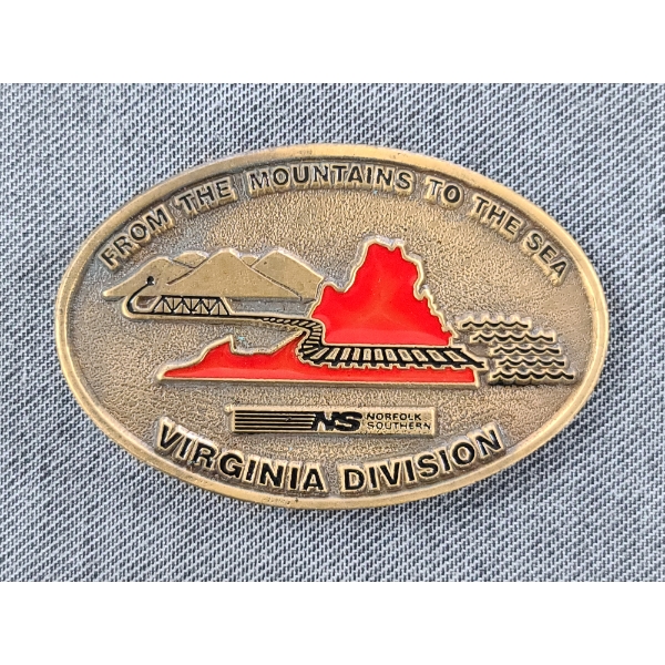 Norfolk Southern Virginia Division From The Mountains to The Sea Belt Buckle