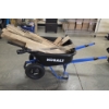Image 1 : Like New! Kobalt 2 Wheel 7 Cubic Foot Steel Push Wheelbarrow With Scrap Wood & Small Shovel As Shown