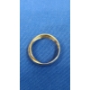 Image 2 : 14K Gold Two-Tone Crossover Ring - Size 8 - Weight: 2.6g
