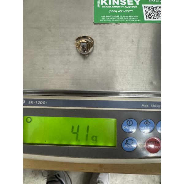 10K Gold 1953 Lincoln High School Class Ring In Excellent Condition - 4.1 Grams