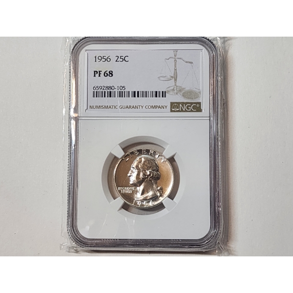 1956 Washington Quarter - NGC PF 68