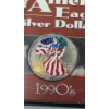 Image 3 : Colorized 1997 One Ounce .999 Fine Silver American Eagle In 3 Decades Of American Eagle Dollar Case