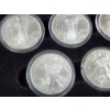Image 8 : INCREDIBLE 33 Count 1 Oz Silver American Eagles With Nice Display Wooden Case
