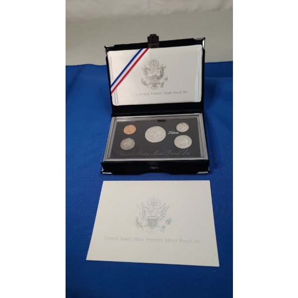 1997 United States Mint Premier Silver Proof Set - Includes 1997-S Kennedy Silver Proof Half Dollar