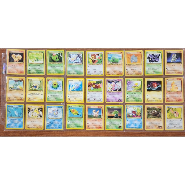 27 Assorted Vintage Pokemon Trading Cards Dating Back to BASE SET Including Gym Sets Like Sabrina's!