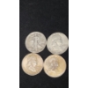 Image 1 : 1943 Walking Liberty 90% Silver Half Dollar & 1953, 1958, 1963 Franklin 90% Silver Half Dollars 