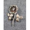 Image 1 : Lovely Sterling Silver 2" Rose Pin Weighing 4.8 Grams