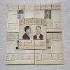 Image 1 : INTERESTING!!! Collection of 5 Antique MUGSHOT Bertillon Criminal Booking Sheets