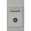 Image 1 : ANACS AU 50 1859 Seated Liberty 90% Silver Half Dime In Vintage ANACS Soapbox Slab