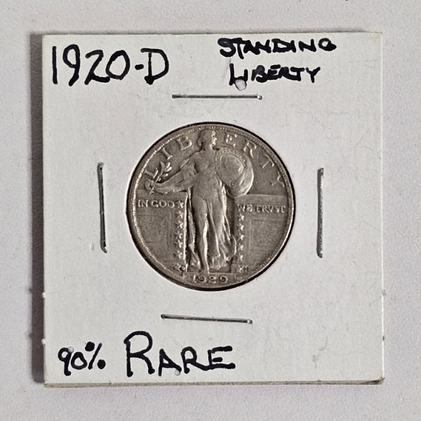 1929-D 90% Silver Standing Liberty Quarter