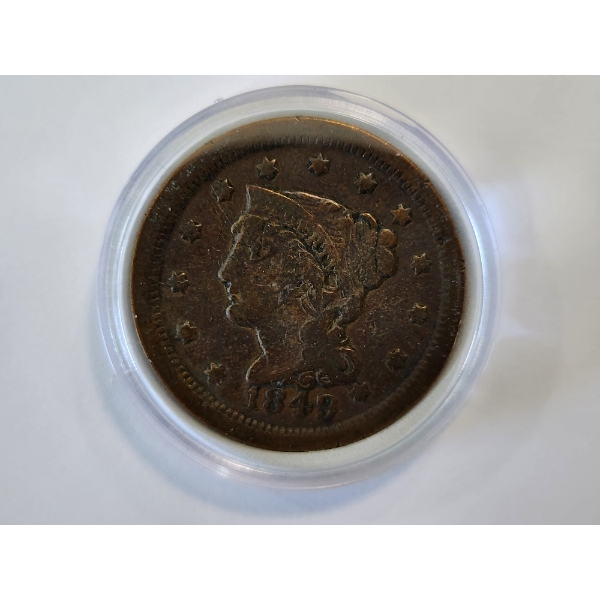 1849 United States Braided Hair Large Cent