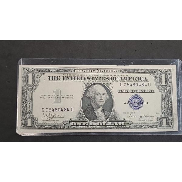 Crisp United States Series 1935 B $1 Silver Certificate With Julian And Vinson Signatures 