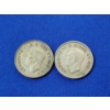Image 1 : x2 1942 Canadian 50 Cent 80% Silver Coins 