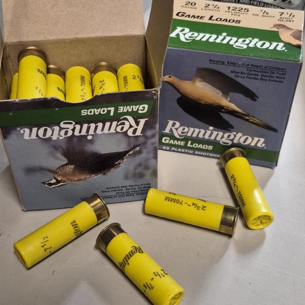 AMMO - 2 BOXES SHOT GUN SHELLS - 20 GAUGE 2 3/4" - 7 1/2 SHOT - SEE PICS