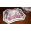 Image 2 : Vintage SALEM "Heirloom" 3 Pc Transferware Group - Covered Bowls & Gravy Bowl - Pink - Excellent