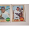 Image 7 : x10 Assorted 1968 Topps Baseball Trading Cards - Excellent Condition in Card Holders