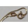 Image 8 : 14K Gold Starburst Engraved Ball Pendant On 14K Gold 25" Flat Square Link Necklace - Weight: 3.8g