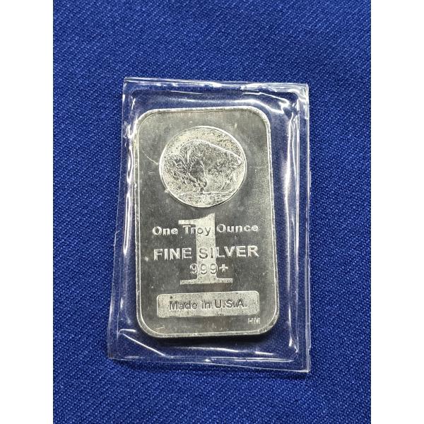 1 Troy oz .999 Fine Silver - Highland Mint Buffalo Silver Bar