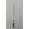 Image 3 : 14K Gold Pendant With Jade On 14K Gold Cable Chain 20" Necklace - Weight: 1.7g