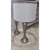 Image 3 : PICKUP IN NORTHFIELD - Excellent 2 Pcs Lamp Set With Shades Brushed Nickel 28" Tall Shades Included